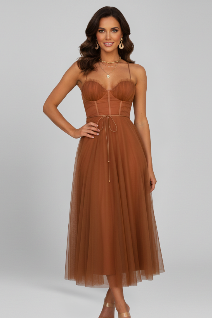 Grace | Dames Strapless Tulle Rok Maxi Jurk