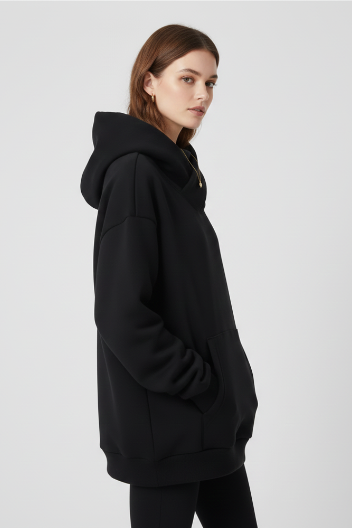 Gabriella | Dames Hoodie met Hoge Hals en Brede Kap