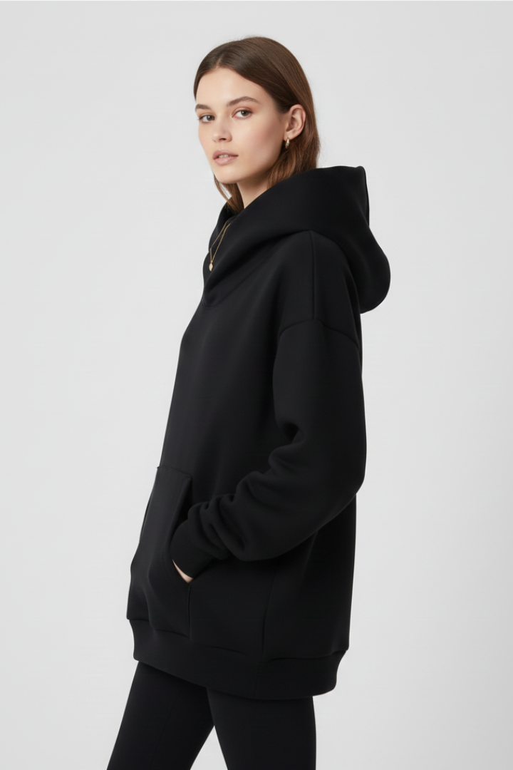 Gabriella | Dames Hoodie met Hoge Hals en Brede Kap