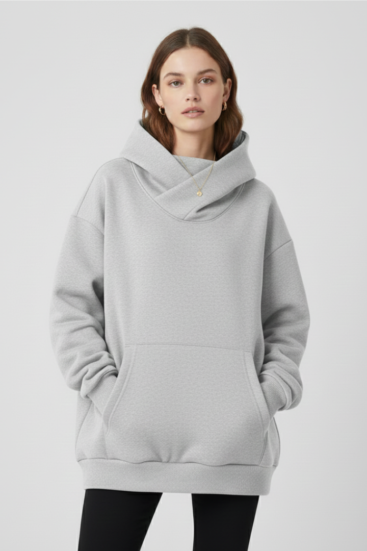 Gabriella | Dames Hoodie met Hoge Hals en Brede Kap