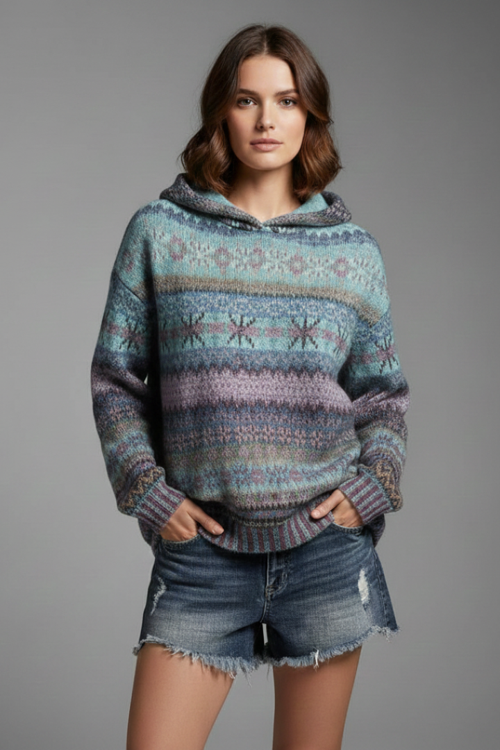 Dakota | Dames Hoodie met Capuchon en Geribbelde Mouwen