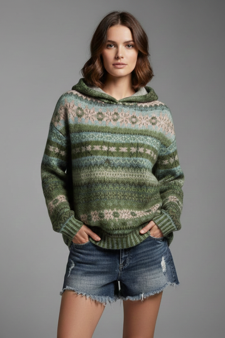 Dakota | Dames Hoodie met Capuchon en Geribbelde Mouwen