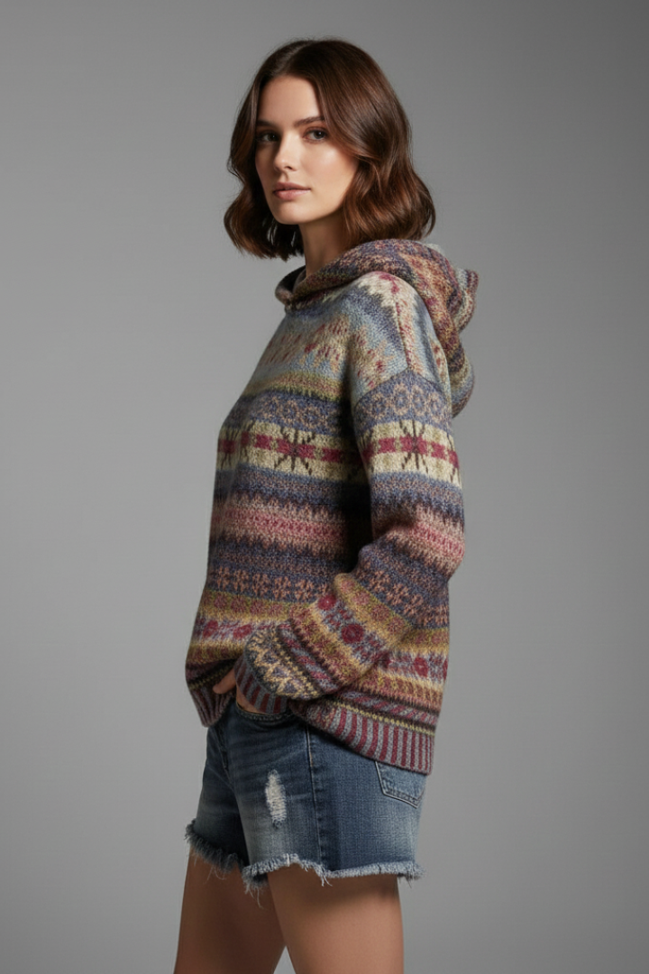 Dakota | Dames Hoodie met Capuchon en Geribbelde Mouwen