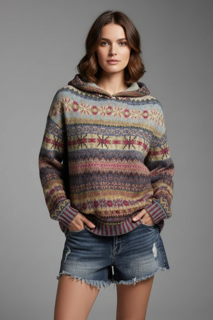 Dakota | Dames Hoodie met Capuchon en Geribbelde Mouwen