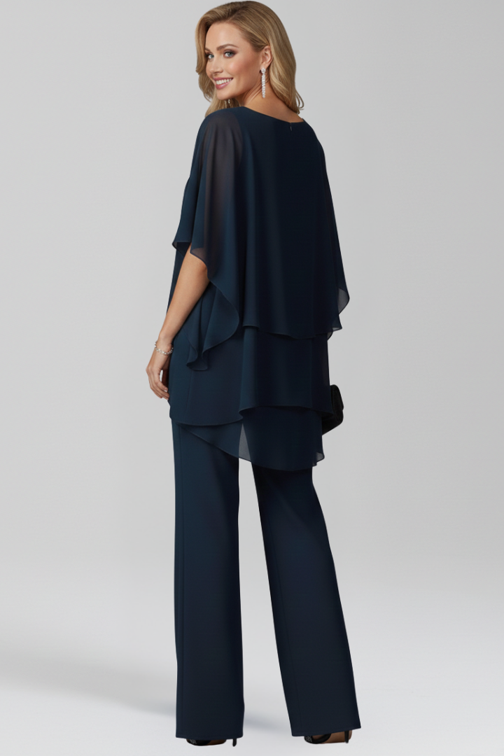 Dakota | Dames Cold-Shoulder Vloeiende Wijde-Pijpen Jumpsuit