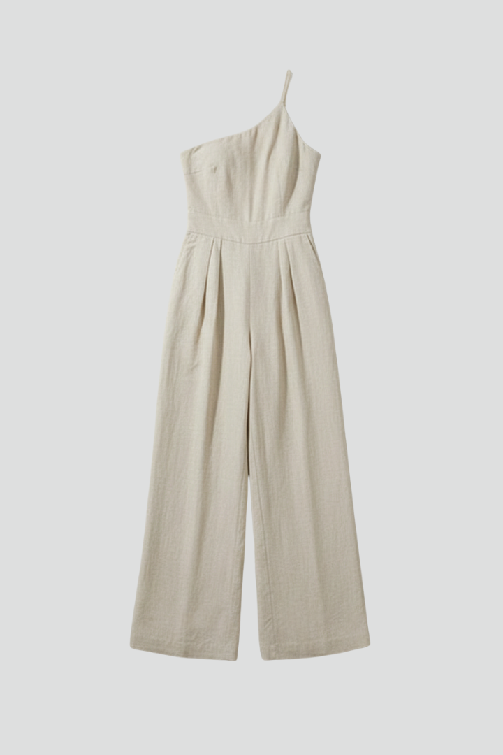Claire | Dames Eén-Schouder Wide-Leg Jumpsuit