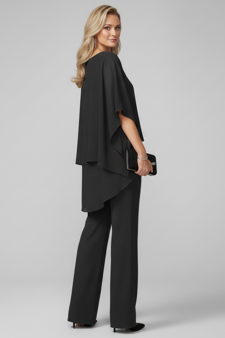 Chloe | Dames Off-Shoulder Vloeiende Wijde Jumpsuit