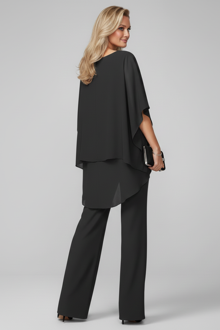 Chloe | Dames Off-Shoulder Vloeiende Wijde Jumpsuit