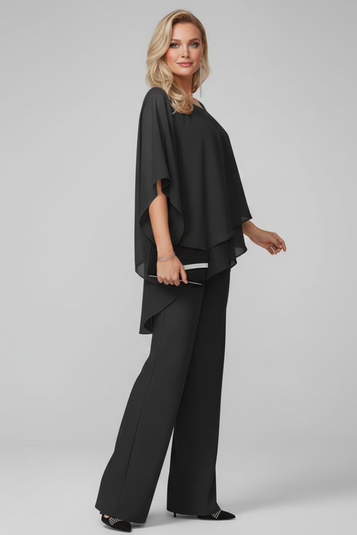 Chloe | Dames Off-Shoulder Vloeiende Wijde Jumpsuit