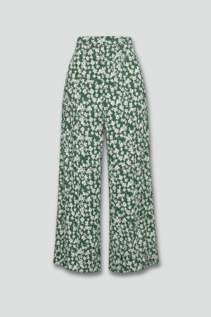 Bella | Vrouwen Casual Palazzo Broeken met Bloemenprint en Brede Benen