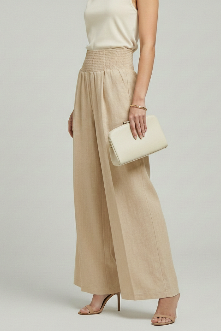 Charlotte | Vrouwen Palazzo Broek met Hoge Taille en Plooien