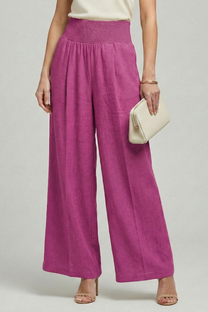 Charlotte | Vrouwen Palazzo Broek met Hoge Taille en Plooien