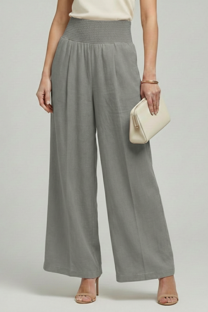 Charlotte | Vrouwen Palazzo Broek met Hoge Taille en Plooien