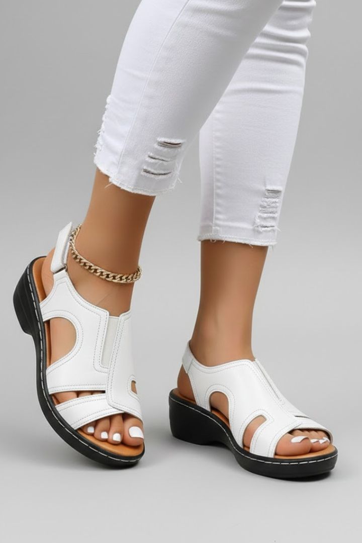 Katherine | Vrouwen Platform Open Teen Cutout Sandalen