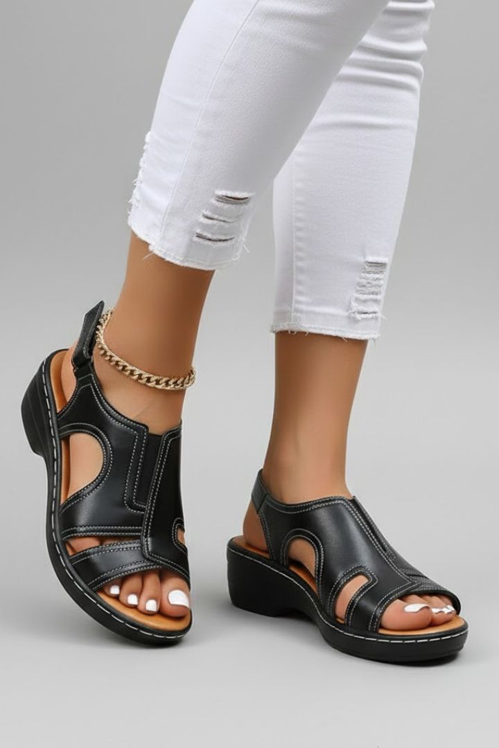 Katherine | Vrouwen Platform Open Teen Cutout Sandalen