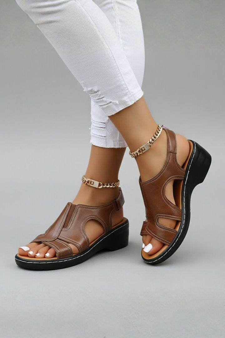 Katherine | Vrouwen Platform Open Teen Cutout Sandalen