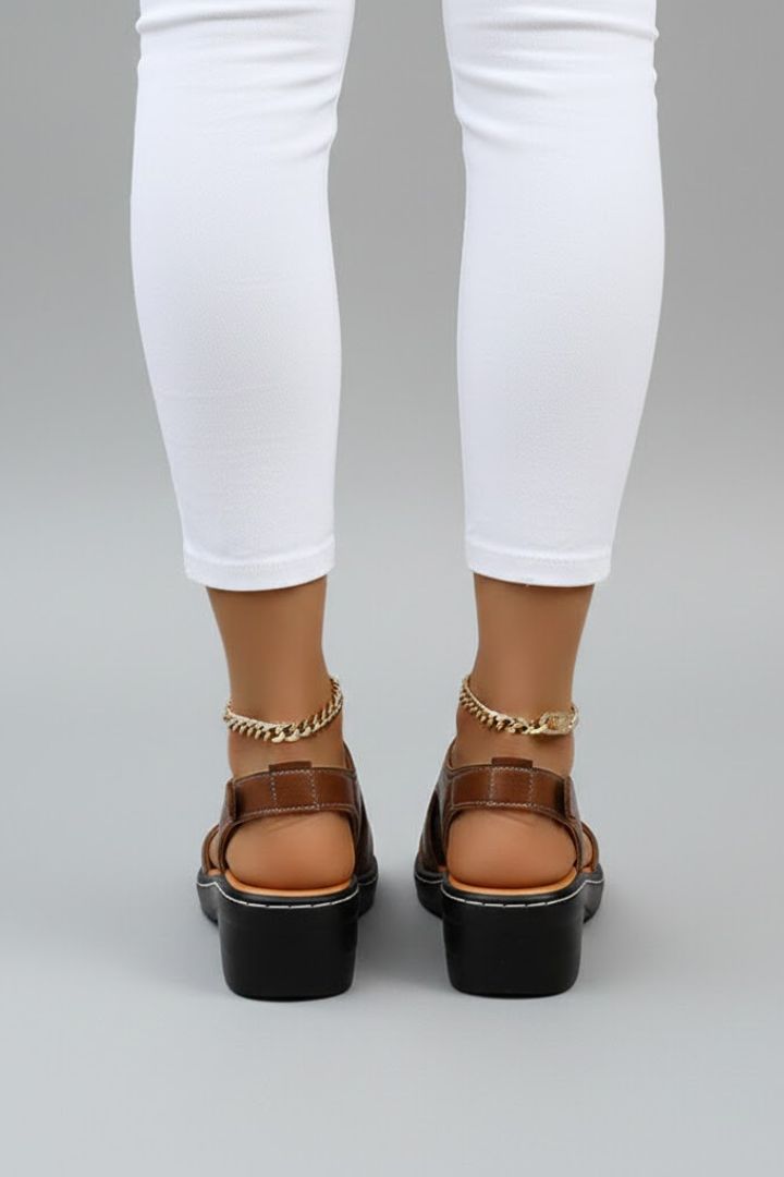 Katherine | Vrouwen Platform Open Teen Cutout Sandalen