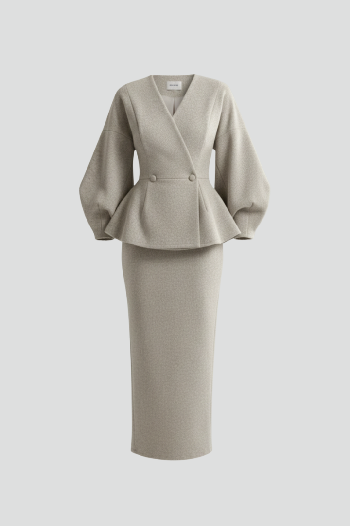 Taylor | Dames V-Hals Blazer en Rok Set