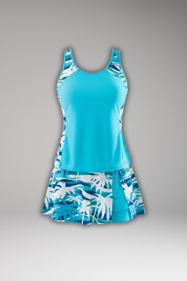 Ava | Dames Racerback Tankini Set met Rok
