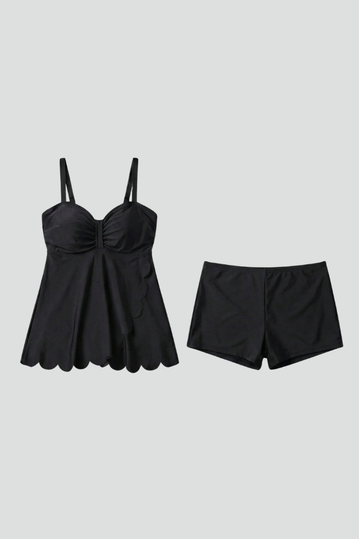 Lily | Dames Sweetheart Neck Tankini Set met Shorts