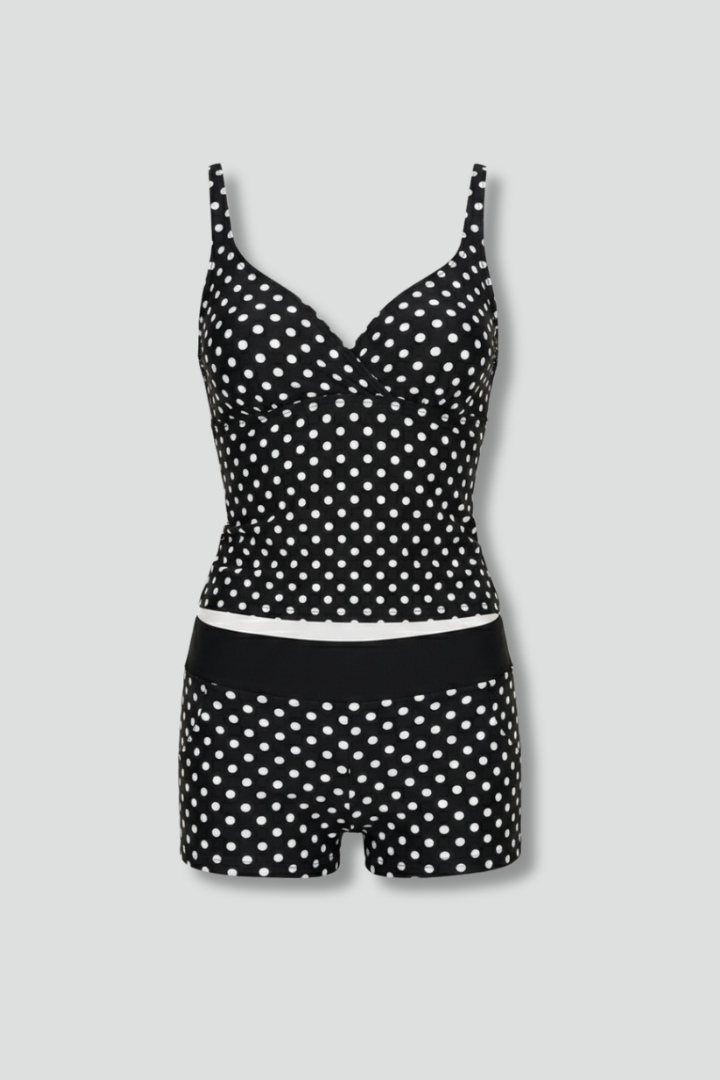 Maria | Dames Wrap Top Tankini Set met Shorts