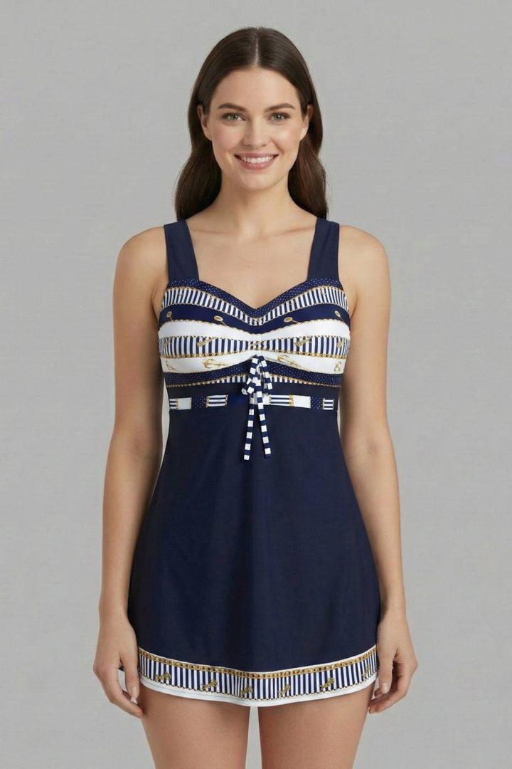 Michelle | Dames Tie Front Tankini Badmode Set