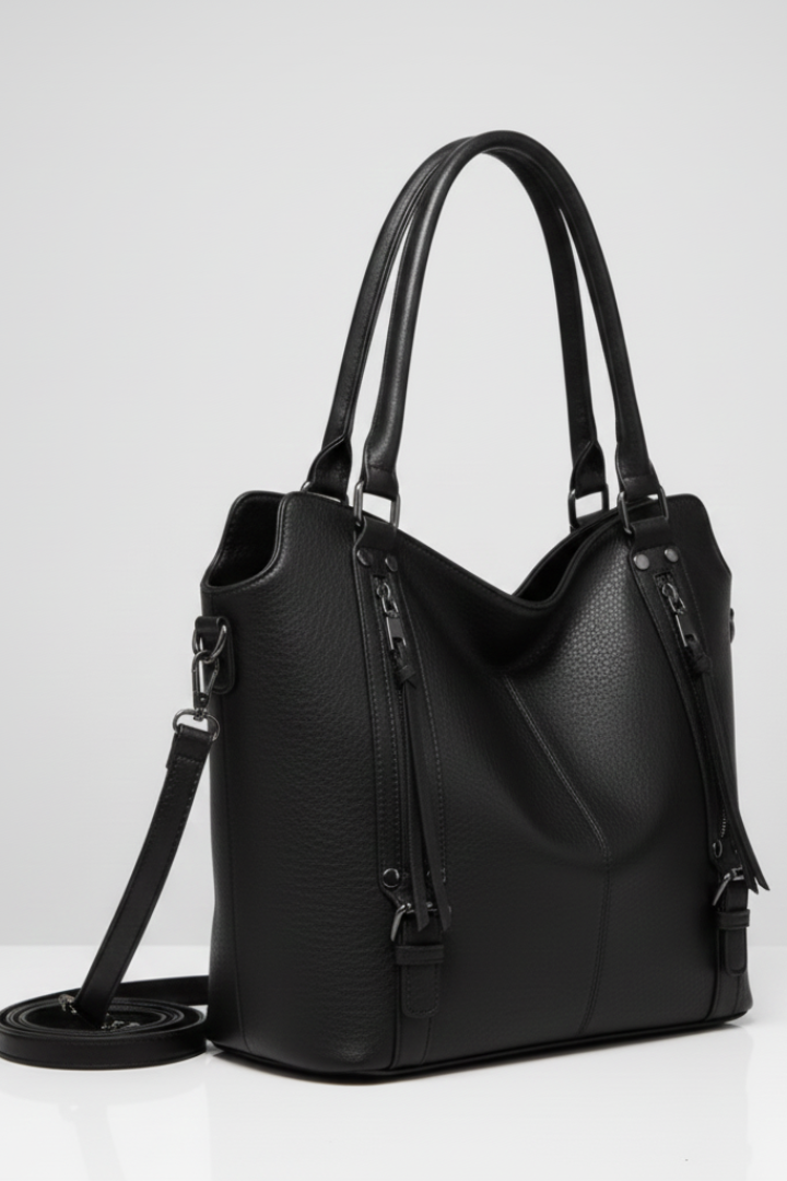 Michelle | Vrouwen Classic Tote Bag met Dubbele Handvatten en Ritsluiting