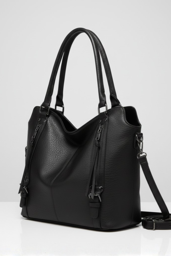 Michelle | Vrouwen Classic Tote Bag met Dubbele Handvatten en Ritsluiting