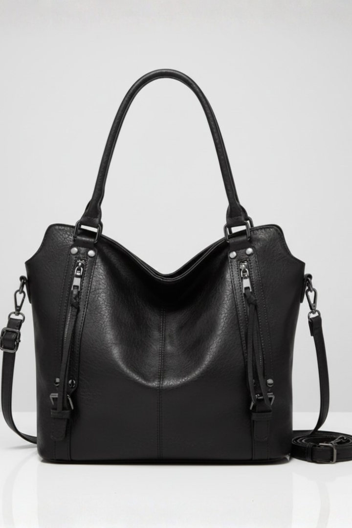 Michelle | Vrouwen Classic Tote Bag met Dubbele Handvatten en Ritsluiting