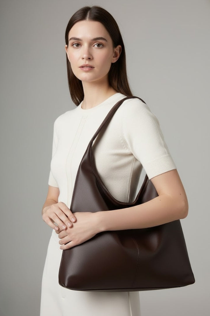 Maria | Vrouwen Classic Tote Bag met Faux Buitenkant en Grote Binnenzak