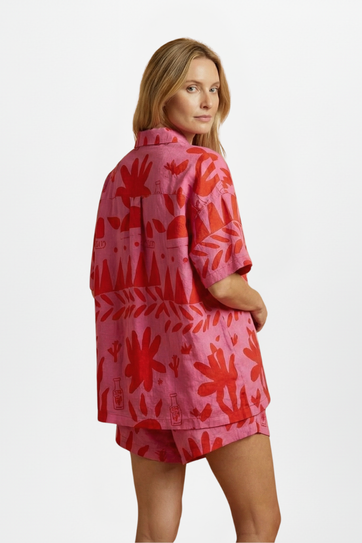 Chloe | Dames Twee Delige Set Met Geprinte Shorts