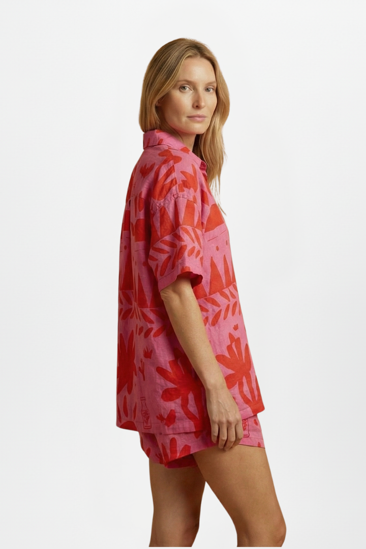 Chloe | Dames Twee Delige Set Met Geprinte Shorts
