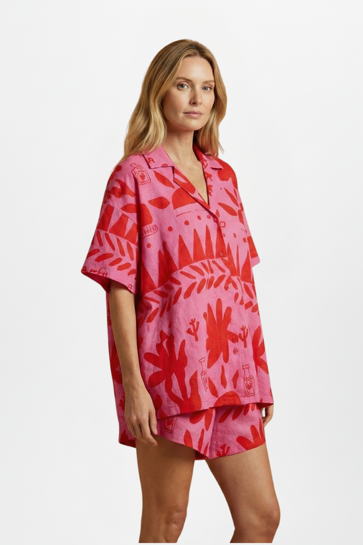 Chloe | Dames Twee Delige Set Met Geprinte Shorts