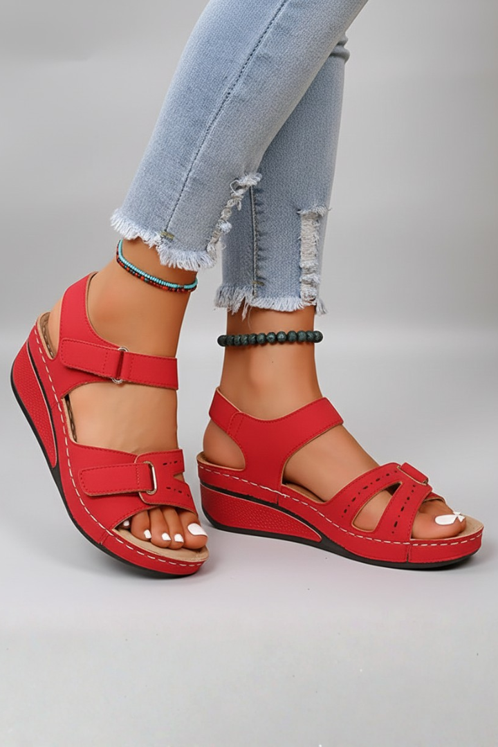 Brooklyn | Dames Wedge Sandalen Met Lussen