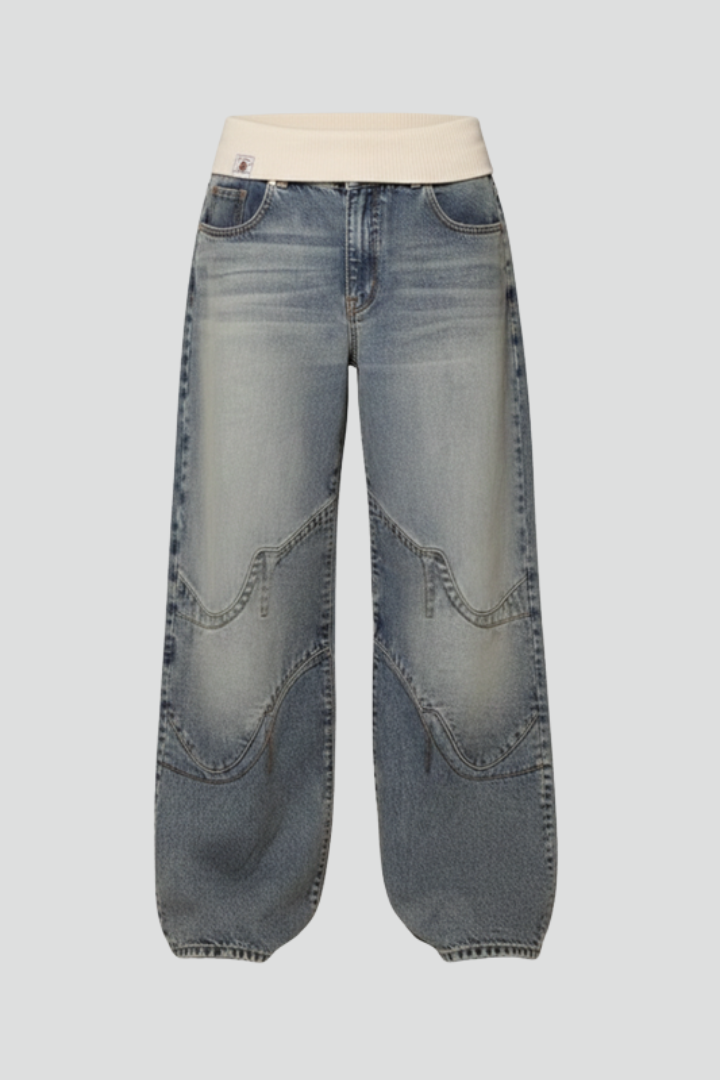 Madison | Dames Casual Baggy Wijde Jeansbroek