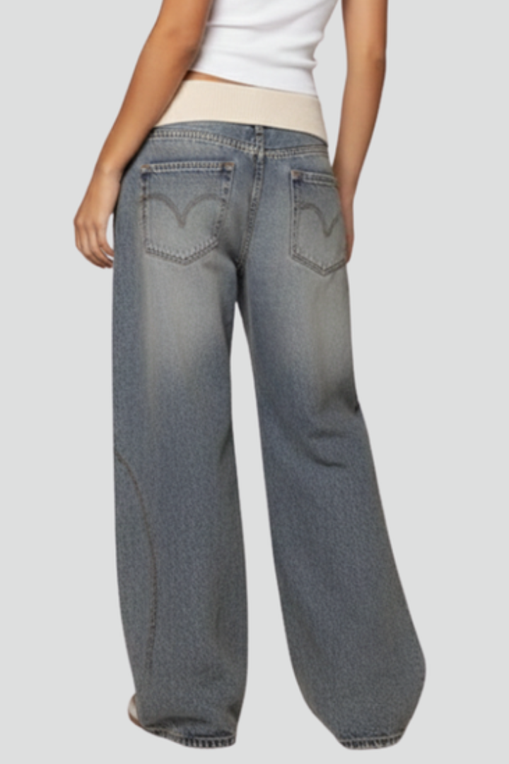 Madison | Dames Casual Baggy Wijde Jeansbroek