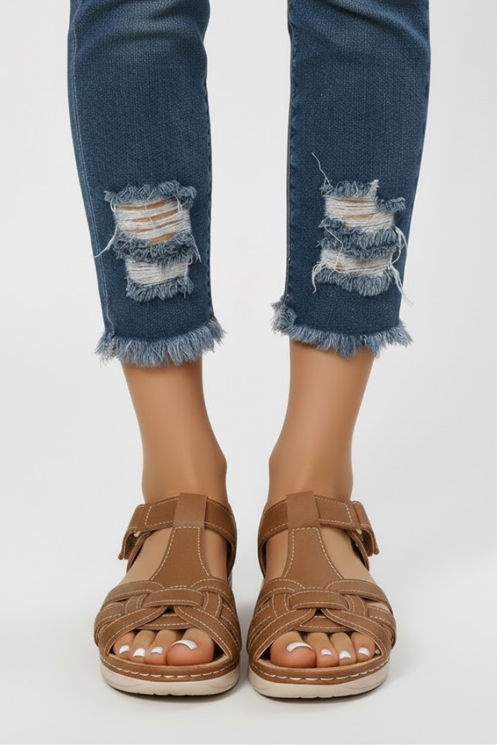 Hannah | Retro Sandalen voor Dames met Gesp