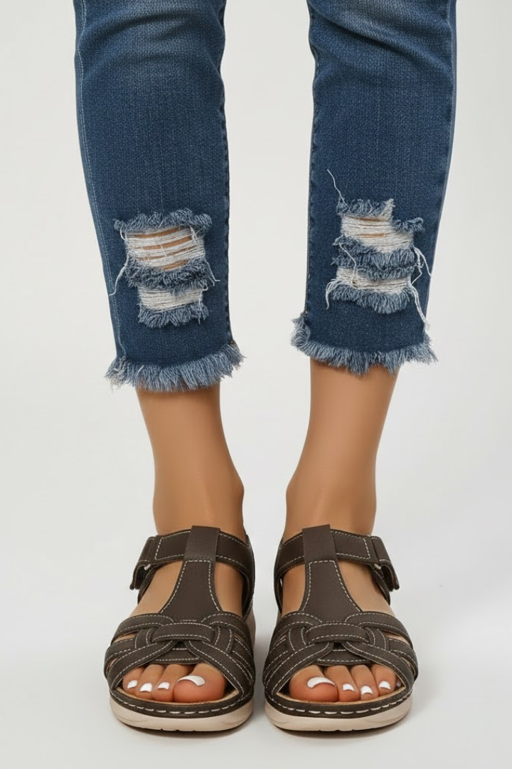 Hannah | Retro Sandalen voor Dames met Gesp