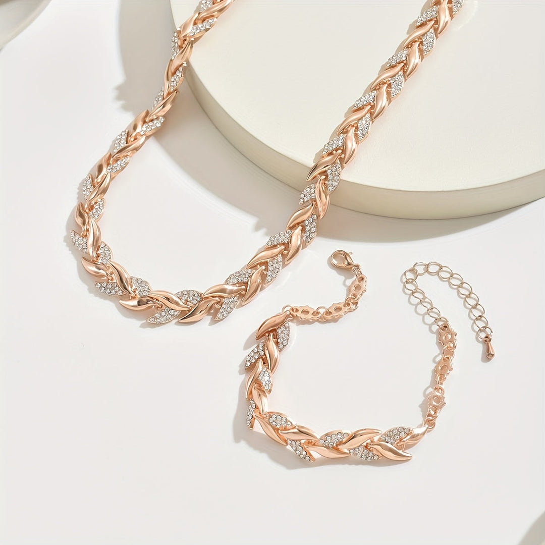 Elegante Strass Visstaart Set