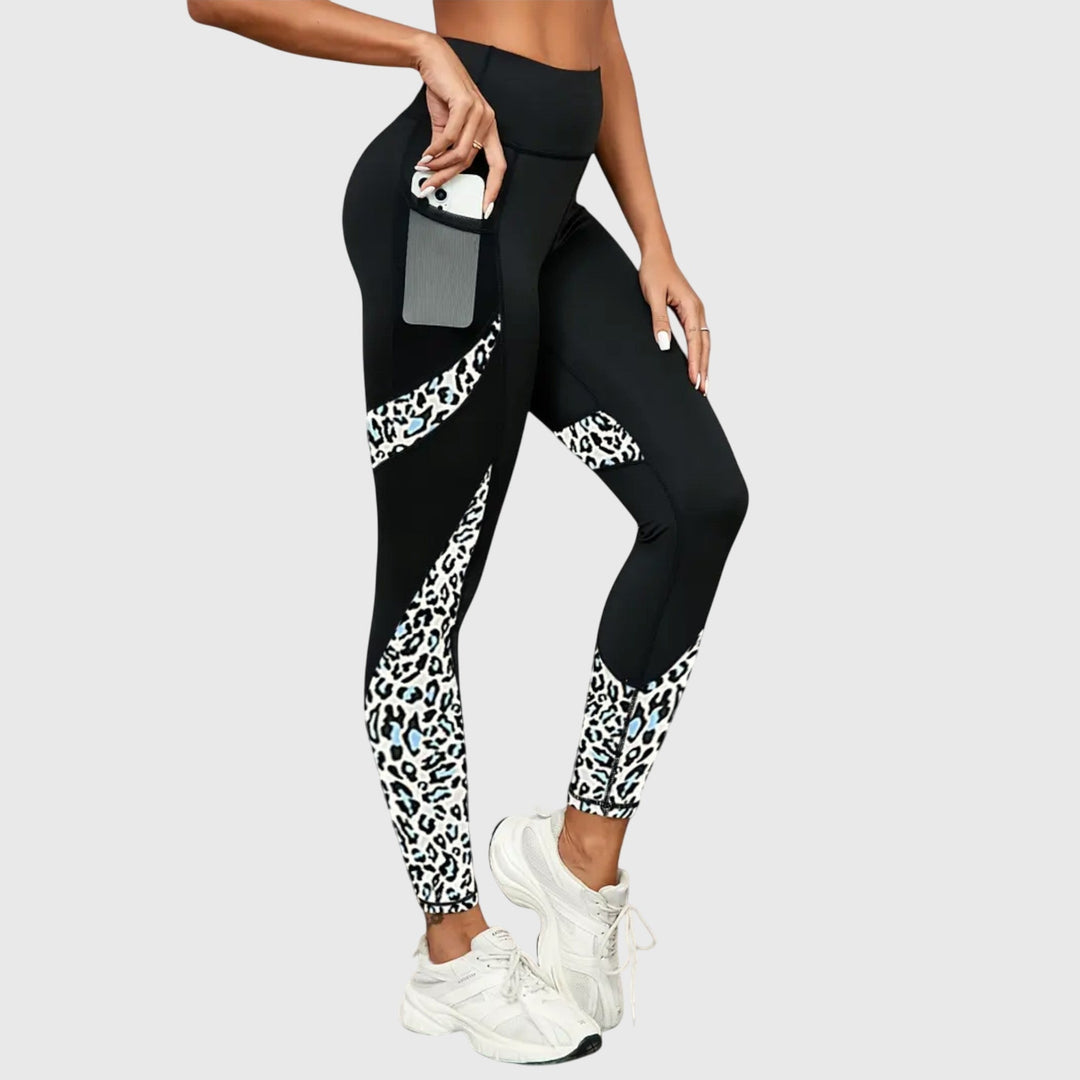 Hoge Taille Luipaardprint Trainingsbroek