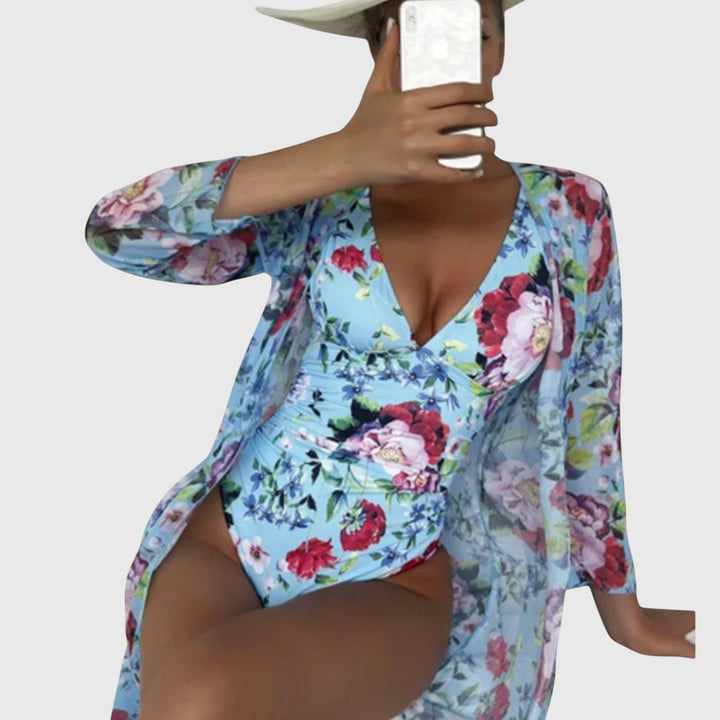 Ruby | Dames Bloemenprint Zomer Badpak Set