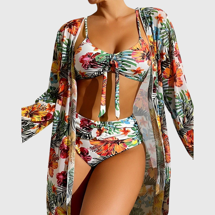 Abigail | Dames Tropical Print Bikini Badpak Set