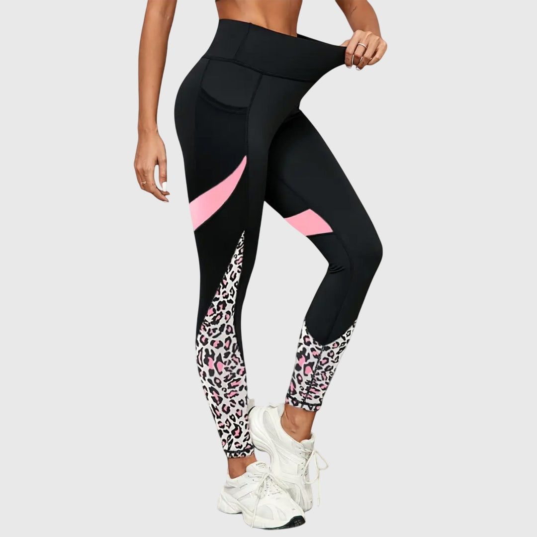 Hoge Taille Luipaardprint Trainingsbroek