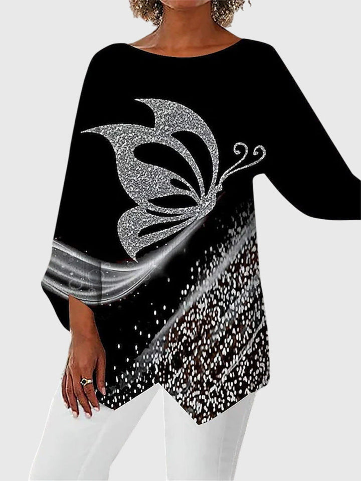 Alayah | Elegante Crew Neck Top