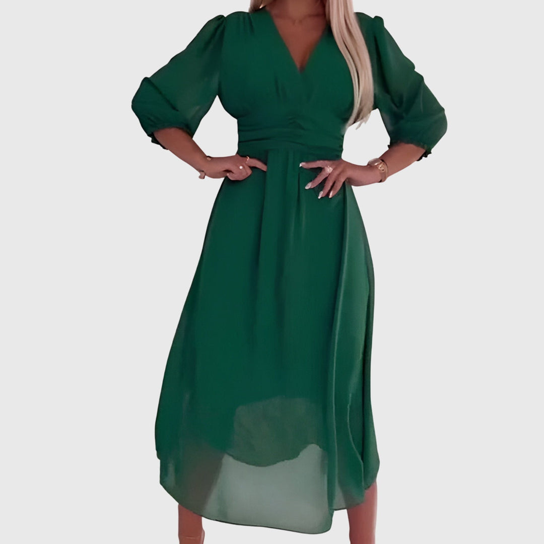 Chloe | Lichtgewicht Zijdeachtige Chiffon Jurk