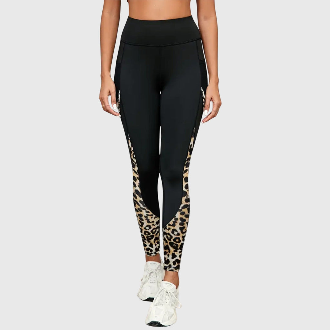 Hoge Taille Luipaardprint Trainingsbroek