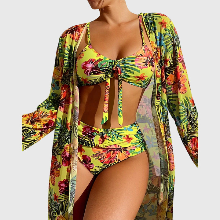 Abigail | Dames Tropical Print Bikini Badpak Set