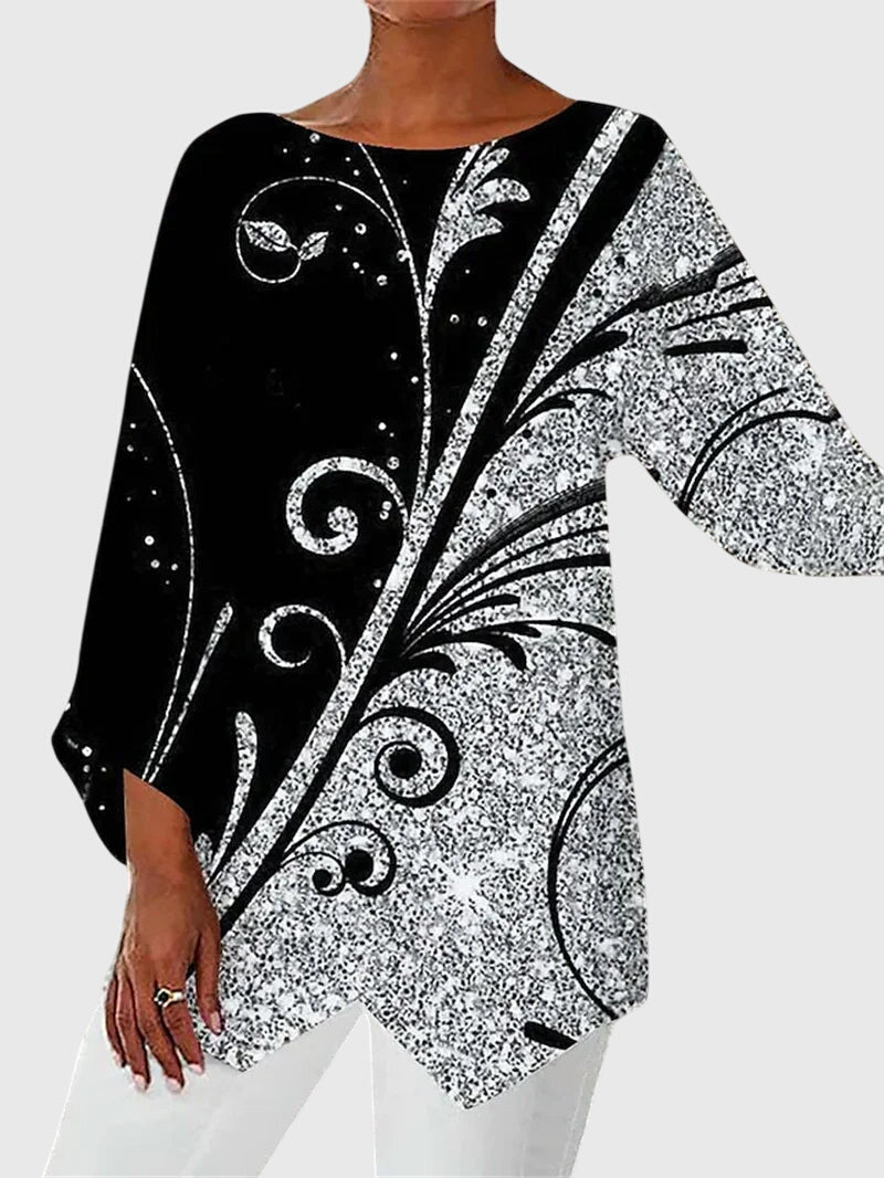 Alayah | Elegante Crew Neck Top