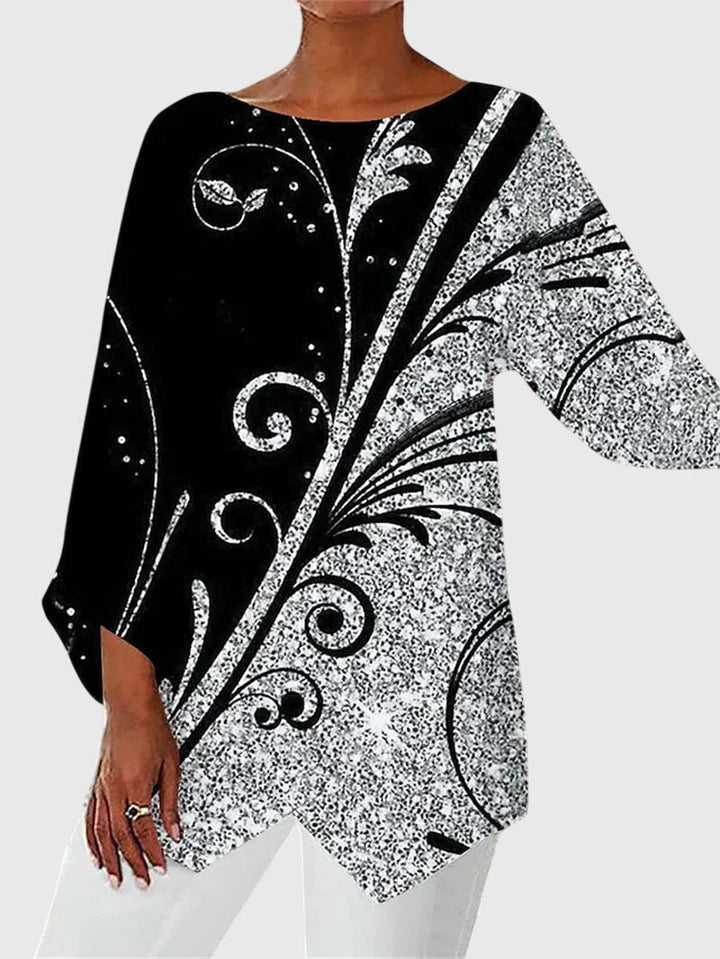 Alayah | Elegante Crew Neck Top
