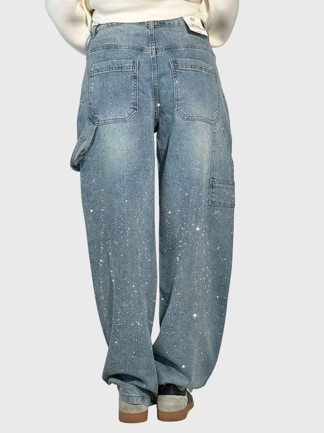 Kimberly | Dames Sparkle Diamond Denim Broek